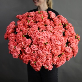 Букет из 39 коралловых кустовых роз (50 см) в Лобне