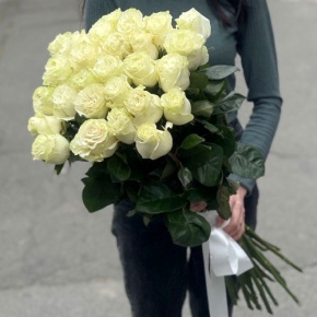 Монобукет из 25 роз Эквадор Мондиаль (80 см) в Лобне