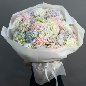 Букет из 23 гортензий микс в Лобне
