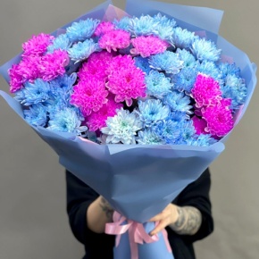 Букет "Матильда" из 15 кустовых хризантем в Лобне
