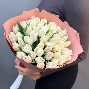 Букет из 49 белых тюльпанов в Лобне