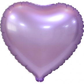 Сердце сиреневое фольгированный шар с гелием (45 см) в Лобне
