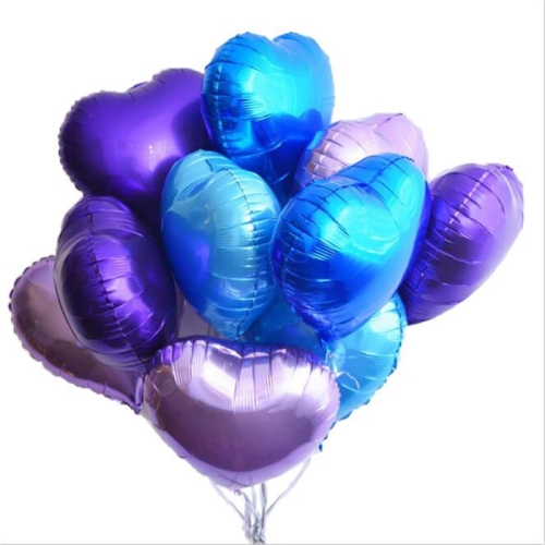 Сердце сиреневое фольгированный шар с гелием (45 см) в Лобне