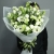 Букет "Грин ти" из кустовых роз, гербер и эустом в Лобне