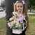 Композиция с георгинами на 1 сентября в белом ящике в Лобне Композиция с георгинами на 1 сентября в белом ящике в Лобне