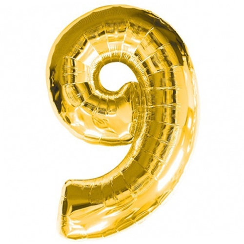 Шар гелиевый цифра 9 (40х102 см) в Лобне